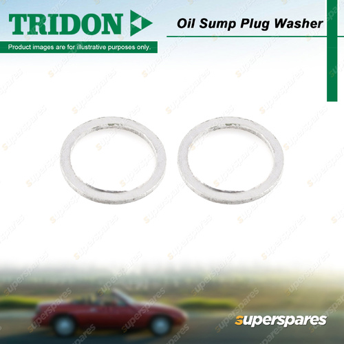 Tridon Replacement Oil Sump Plug Washer - 2 Alloy Washers Suits 3/4" x T16
