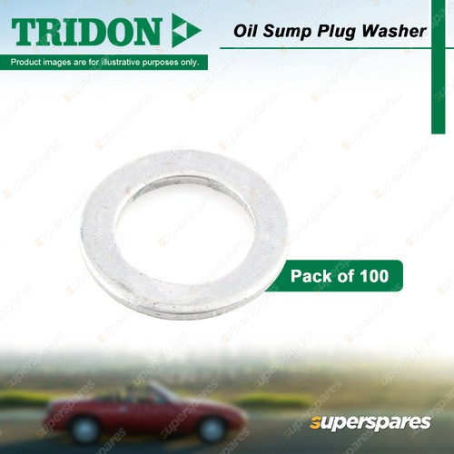Tridon Oil Sump Plug Washer Trade Packs - 100 Alloy Washers Suits M14