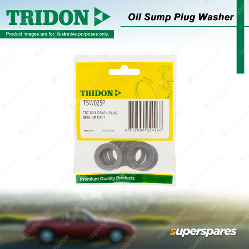 Tridon Oil Sump Plug Washer Trade Packs - 10 Alloy Washers Suits M18