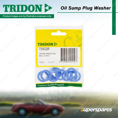 Tridon Oil Sump Plug Washer Trade Packs - 10 Plastic Washers Suits M14