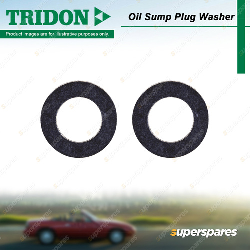 Tridon Replacement Oil Sump Plug Washer - 2 Fibre Washers Suits M12
