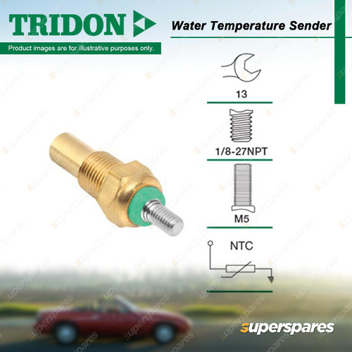 Tridon Water Temperature Gauge Sender for Ford KA TA TB 1.3L J4KD XJ BL13 A9B