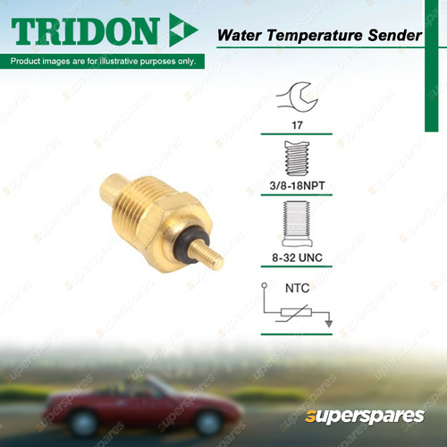 Tridon Water Temperature Sender Gauge Thread 3/8 - 18 NPT Universal