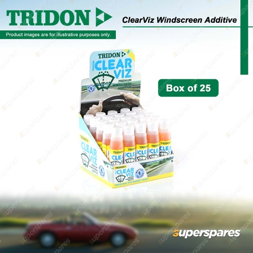 Tridon ClearViz Windscreen Additive - Each Bottle Capacity 30ml Box of 25