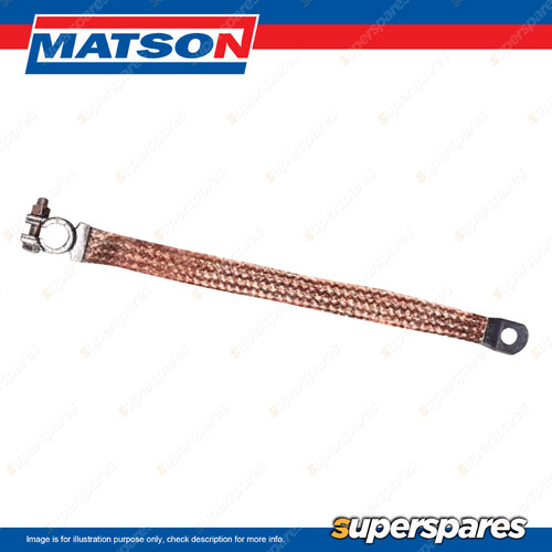 Matson Braided Copper Battery Earth Strap 15 Inch 38cm Length Auto Truck 4WD