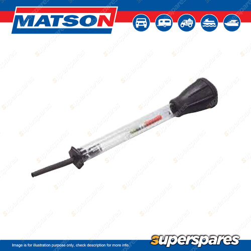 Matson Battery Hydrometer with Glass tube - Acid resistant rubber bulb and tip