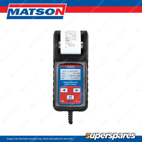 Matson Digital Battery and System Tester with Printer - 12V Battery Testing