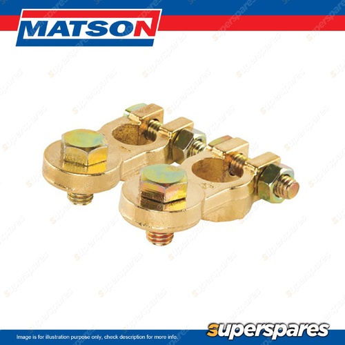 Matson Heavy Duty Negative Battery Terminal - Bolt Type 8mm Stud Size Box of 100
