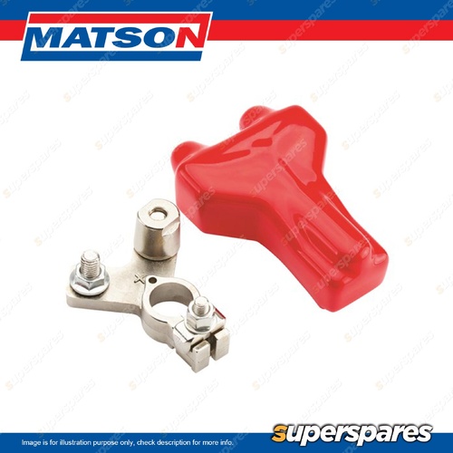 Matson Battery Accessory Terminal - Positive Polarity Dual 8mm Removable Stud