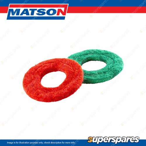 Matson Battery Terminal Felt Washers - Positive & Negative Blister Pack of 2