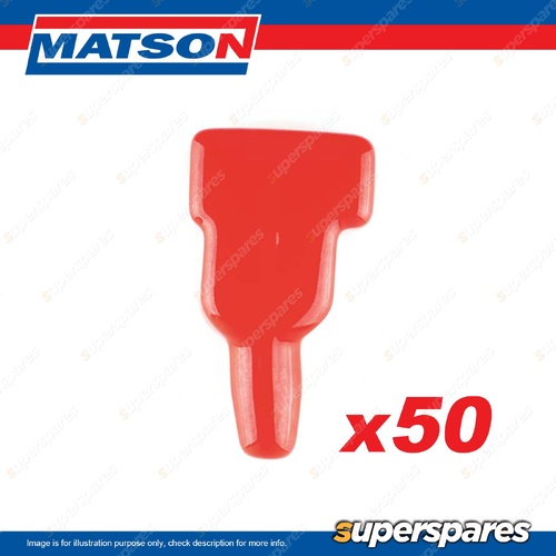 Matson Positive Red Standard End Entry Terminal Covers - Box of 50