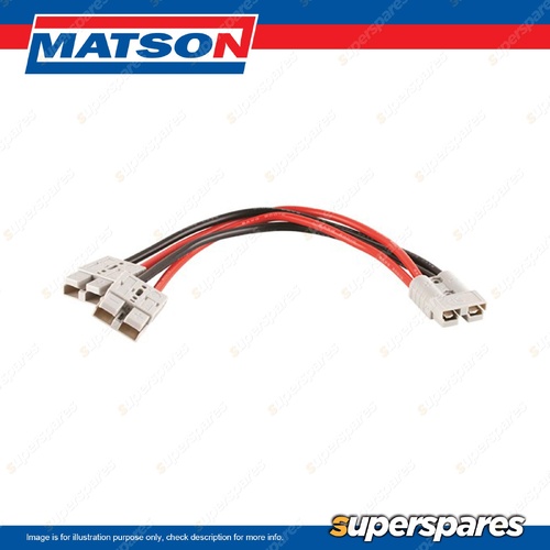 Matson 12V 50 Amp Accessory Cable - 40cm Length 8B&S 7mm2 Split Cable