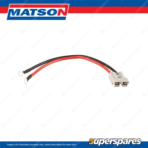 Matson 12V 50 Amp Accessory Cable - 50A Connector to 8mm Eyelets B&S 7mm2 Cable