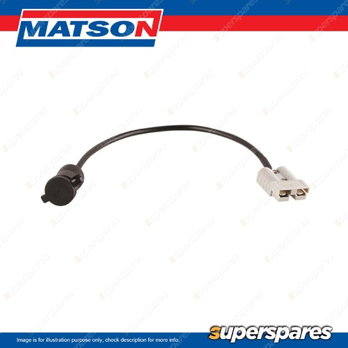 Matson 12V 10 Amp Accessory Cable - 50A Connector to Cigarette Socket Female