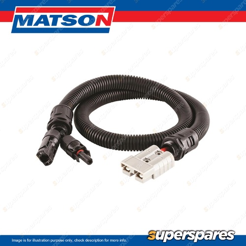 Matson MC4 Solar Cable - 800mm Length 50A Grey Connector to MC4 Solar Connector