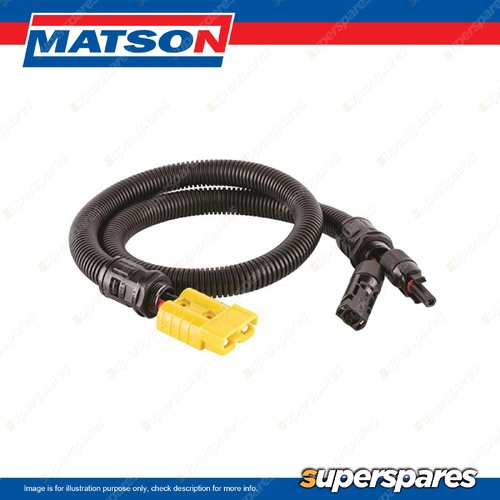 Matson MC4 Solar Cable - 800mm 50A Yellow Connector to MC4 Solar Connector