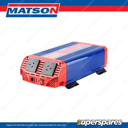 Matson 1500 Watt Pure Sine Inverter - Stable Power No Interference