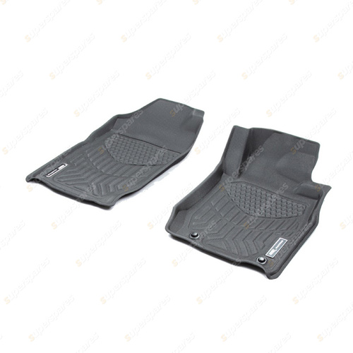 Front Pair Trufit 3D Rubber Mats Maxtrac Series for Mitsubishi Triton MQ 15-17