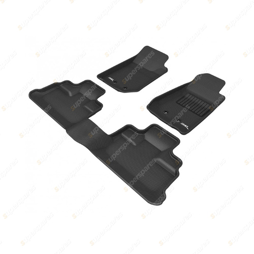 Front + Rear Trufit 3D Rubber Mats Kagu Series for Jeep Wrangler JL 2020-On