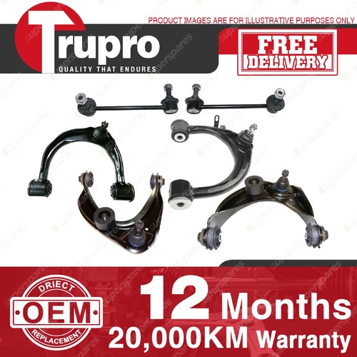 Trupro Front Upper Lower Control Arm Sway Bar Link Kit for Mazda 2 GG GY 02-07