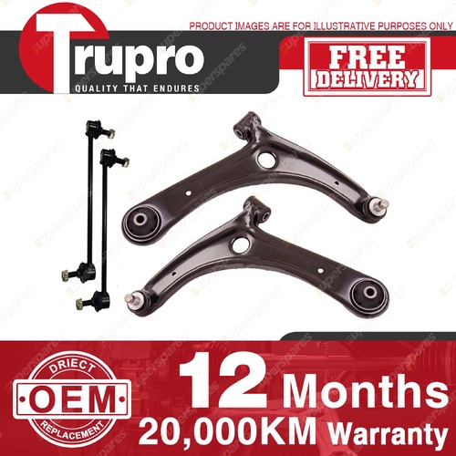 Trupro Front Lower Control Arm Sway Bar Link Kit for Jeep Compass Patriot MK