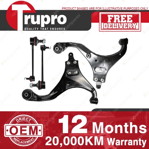 Trupro Front Lower Control Arm Sway Bar Link Kit for Kia Sportage JE KM 05-10