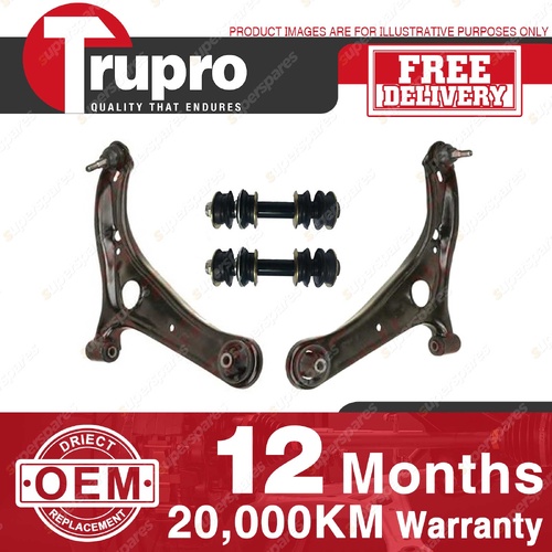 Trupro Front Lower Control Arm Sway Bar Link Kit for Toyota Echo NCP10 NCP 12 13