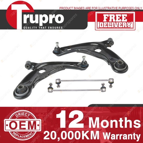 Trupro Front Lower Control Arm Sway Bar Link Kit for Toyota Yaris NCP 130 131