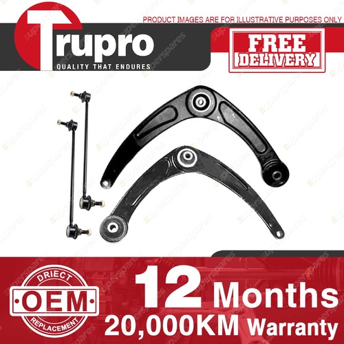 Trupro Front Lower Control Arm Sway Bar Link Kit for Citroen Berlingo B9C C4