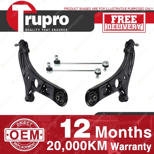 Trupro Front Lower Control Arm Sway Bar Link Kit for Kia Optima TF 01/11-On