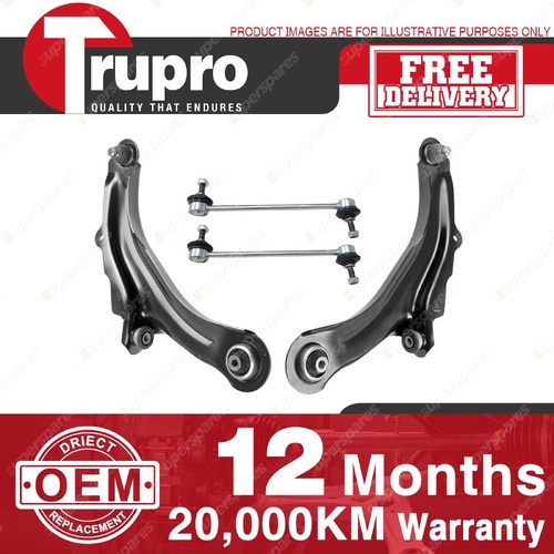 Trupro Front Lower Control Arm Sway Bar Link Kit for Renault Captur X87 02/15-On