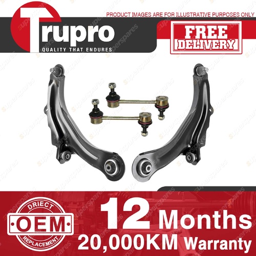 Trupro Front Lower Control Arms Sway Bar Links for Renault Megane X64 X84 03-10