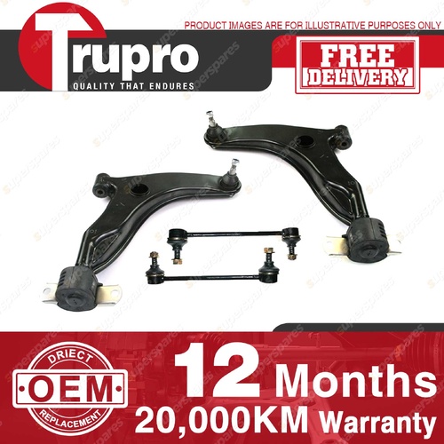 Trupro Front Lower Control Arm Sway Bar Link Kit for Volvo S40 V40 1996-2001