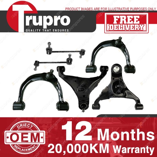 Trupro Front Upper Lower Control Arm Sway Bar Link Kit for Mazda BT-50 2011-On