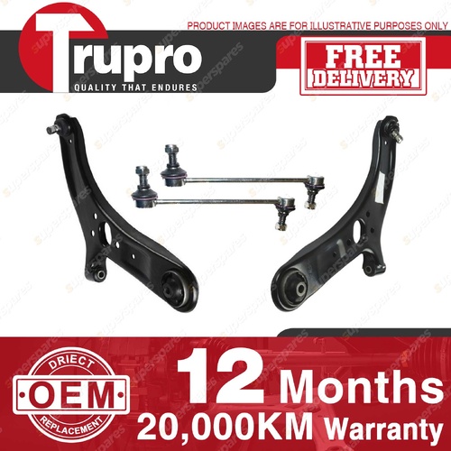 Trupro Front Lower Control Arm Sway Bar Link Kit for Kia Rio UB 09/11-On
