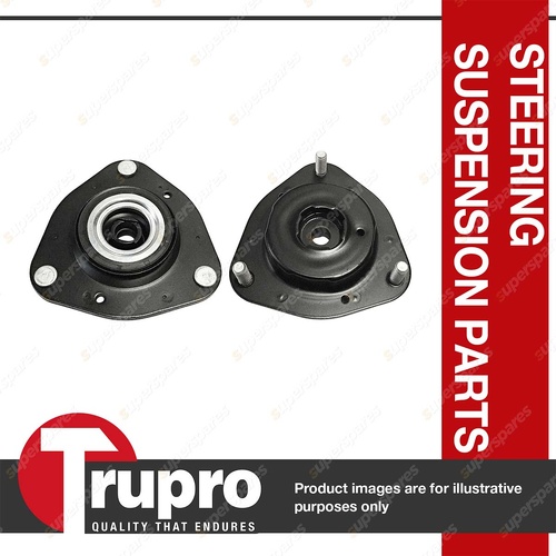 Pair Trupro Front Strut Mounts for Toyota Avensis Verso ACM21R Wagon 2.4L 03-10