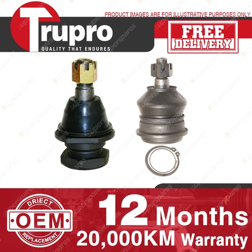 4 Pcs Trupro Lower+upper Ball Joints for NISSAN COMMERCIAL NAVARA 4WD D22 SERIES