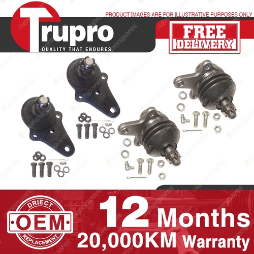 4 Pcs Trupro Lower+upper Ball Joints for TOYOTA HIACE PH1.RH10 11 RH16 23 24