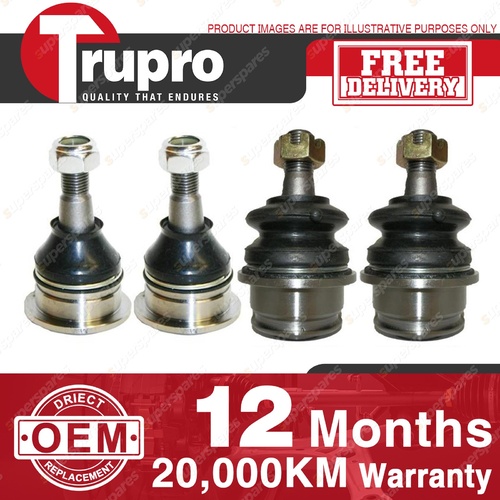 4 Pcs Trupro Lower+upper Ball Joints for TOYOTA HILUX 4WD GGN25R KUN26R 05-on