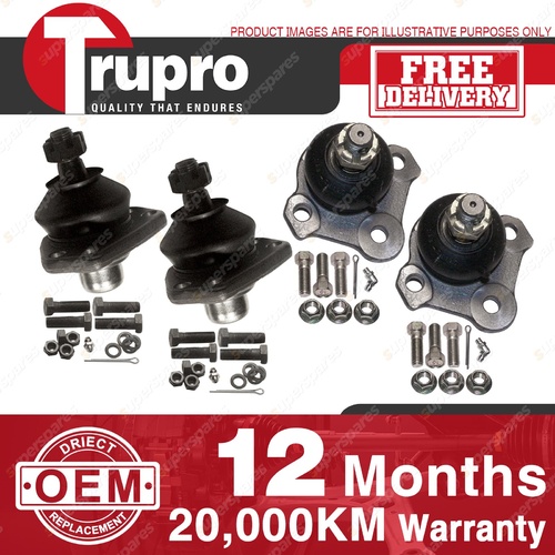 4 Pcs Trupro Lower+upper Ball Joints for TOYOTA CROWN MS123 125 83-87