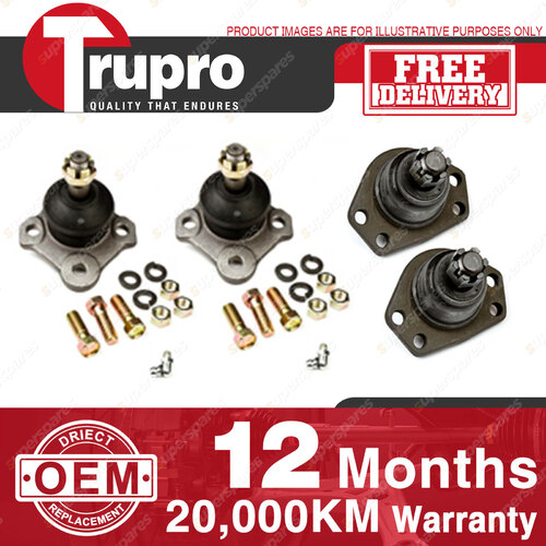 4 Trupro Lower+upper Ball Joints for TOYOTA CROWN RS50 RS60 MS53 MS57 MS55 RS56