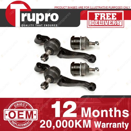 4 Trupro Lower+upper Ball Joints for DODGE UTILITY 106C VE VF VJ VH VS VK 66-77