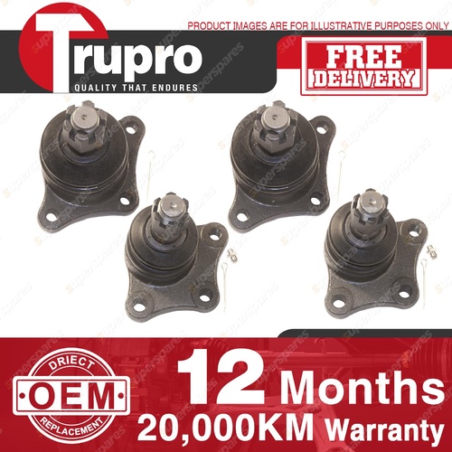 4 Pcs Trupro Lower+upper Ball Joints for FORD COMMERCIAL ECONOVAN SPECTRON