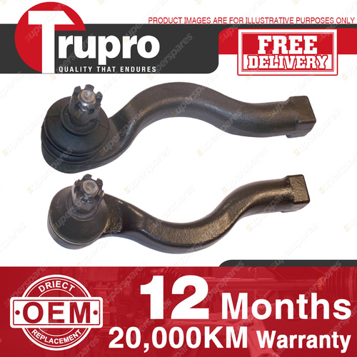 2 Trupro LH+RH Outer Tie Rod Ends for MITSUBISHI PAJERO 4WD NM 00-02