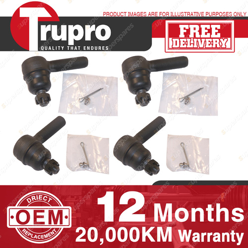 4 Pcs Brand New Trupro Outer Inner Tie Rod Ends for JEEP CJ5 CJ6 1957-72