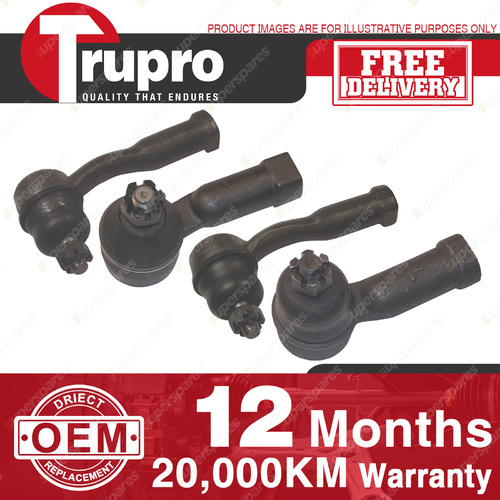 4 Trupro Outer Inner Tie Rod for NISSAN 1200 UTILITY DATSUN 1200 UTE 120Y UB210