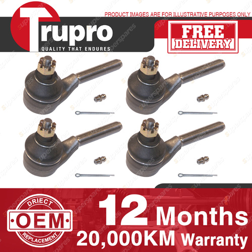 4 Pcs Trupro Outer Inner Tie Rod Ends for FORD FALCON XK XL MUSTANG 6CYL 60-66