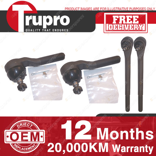 4 Trupro Outer Inner Tie Rod for FORD FALCON XR XT XW FAIRLANE ZB ZC MUSTANG