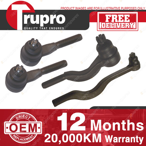 4 Pcs Trupro Outer Inner Tie Rod for MITSUBISHI TRITON 2WD ME MF MG MH MJ 86-96