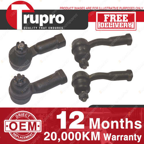4 Pcs Trupro Outer Inner Tie Rod Ends for NISSAN GAZELLE S110 S218